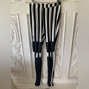 Pretty Rebels Black and White Striped Leggings